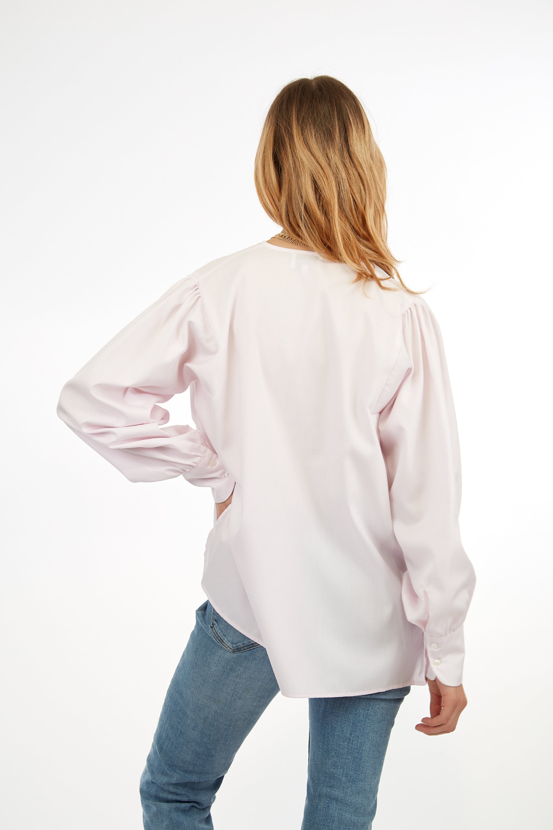 Chemisier rose pour femme Romée | Chemisier luxe