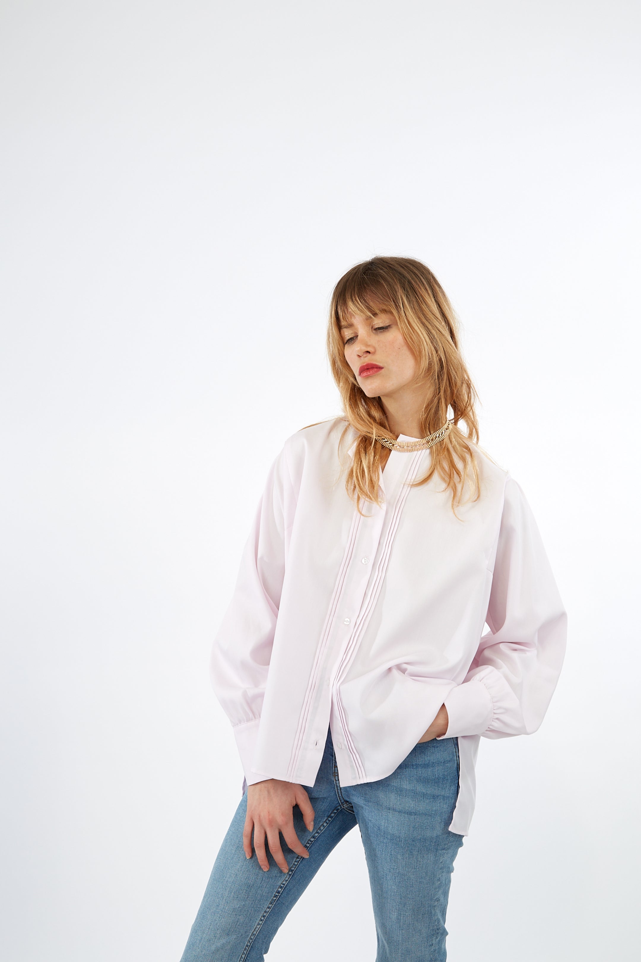 Chemise rose pour femme Romée | Made in France