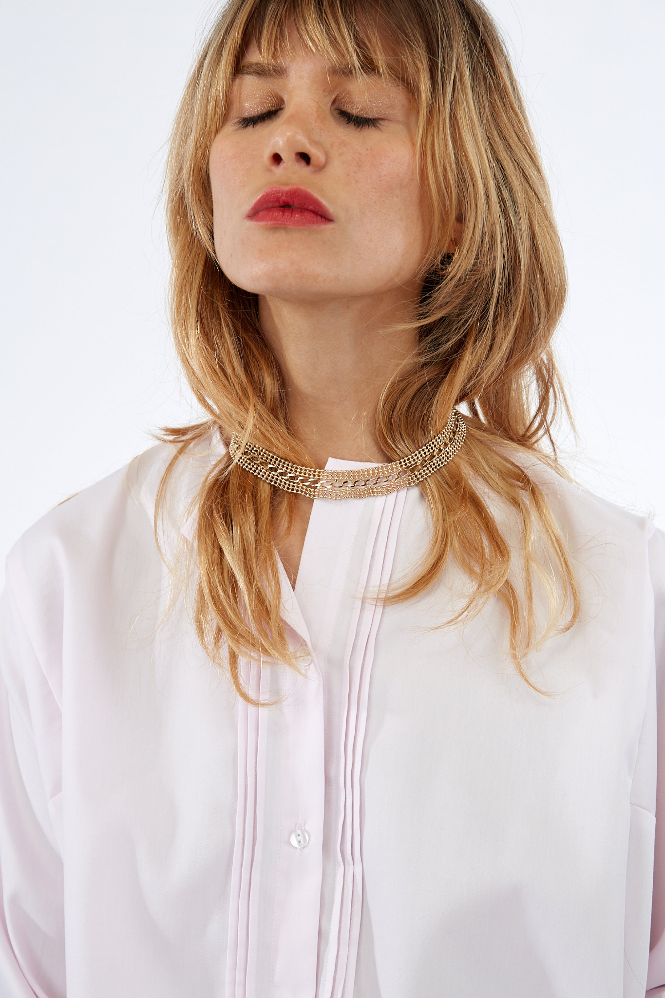 Chemisier rose pour femme Romée | Chemise Luxe