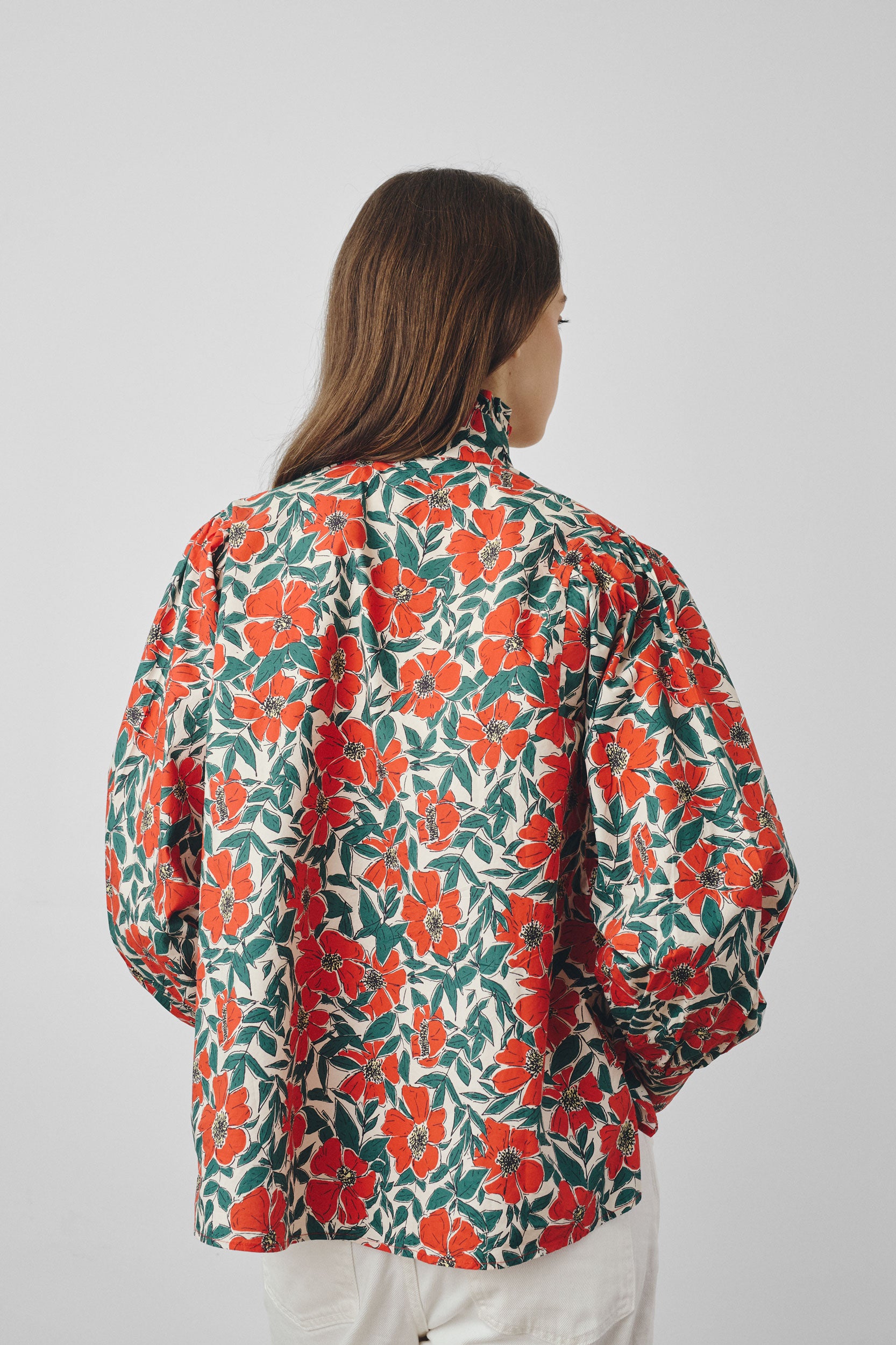 Romée x Paloma Collection - Chemise imprimé coquelicot