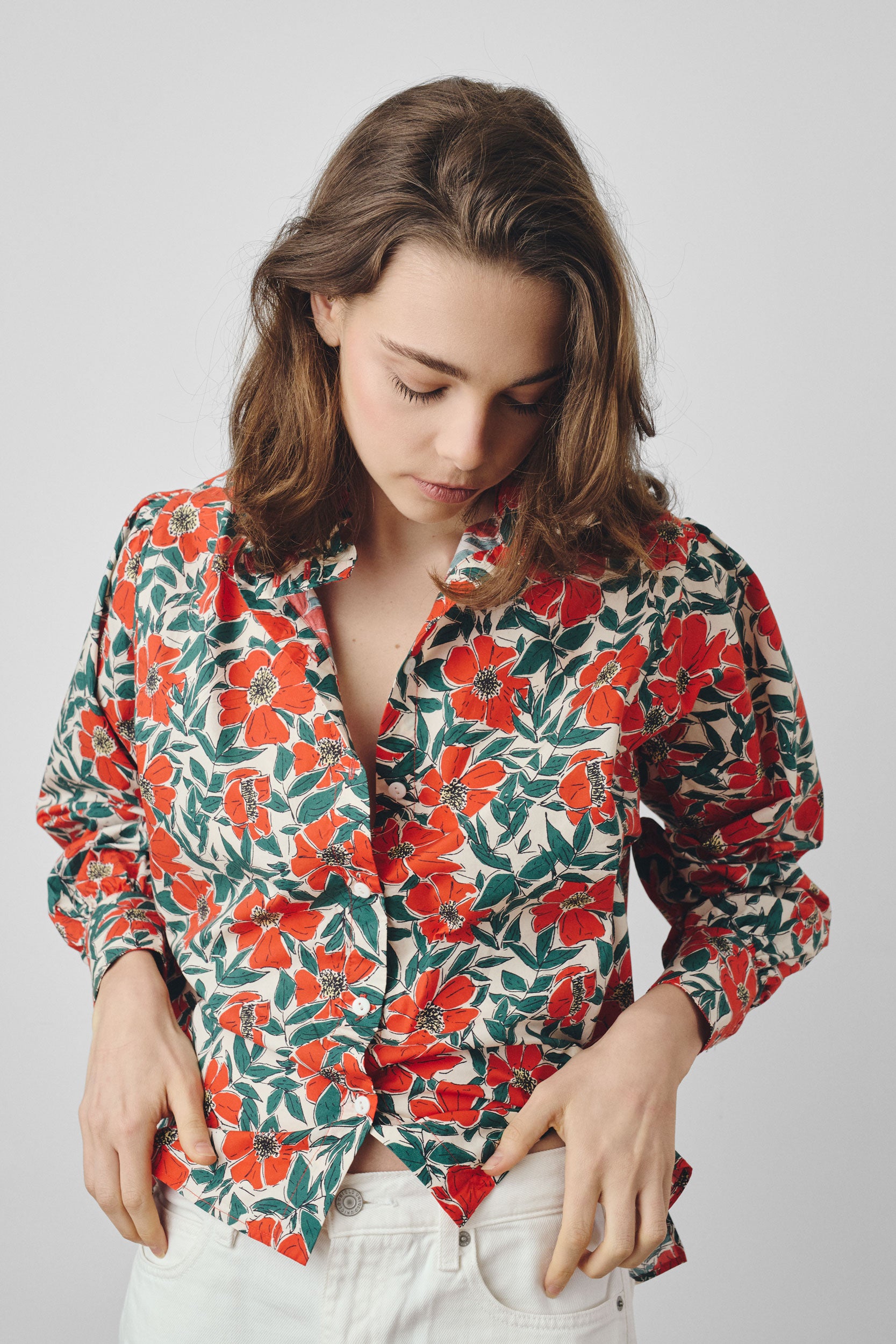 Romée x Paloma Collection - Chemise imprimé coquelicot