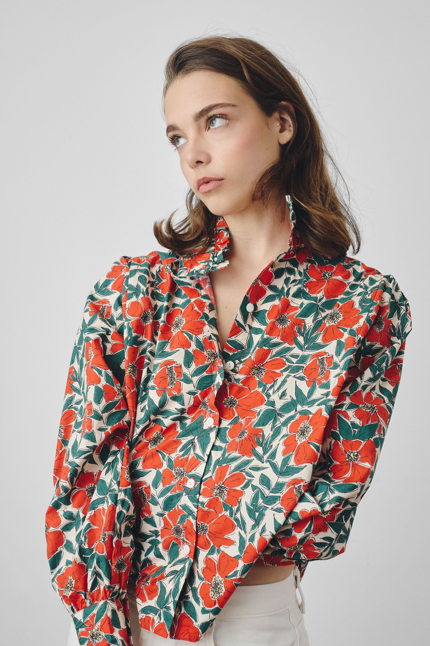 Romée x Paloma Collection - Chemise imprimé coquelicot