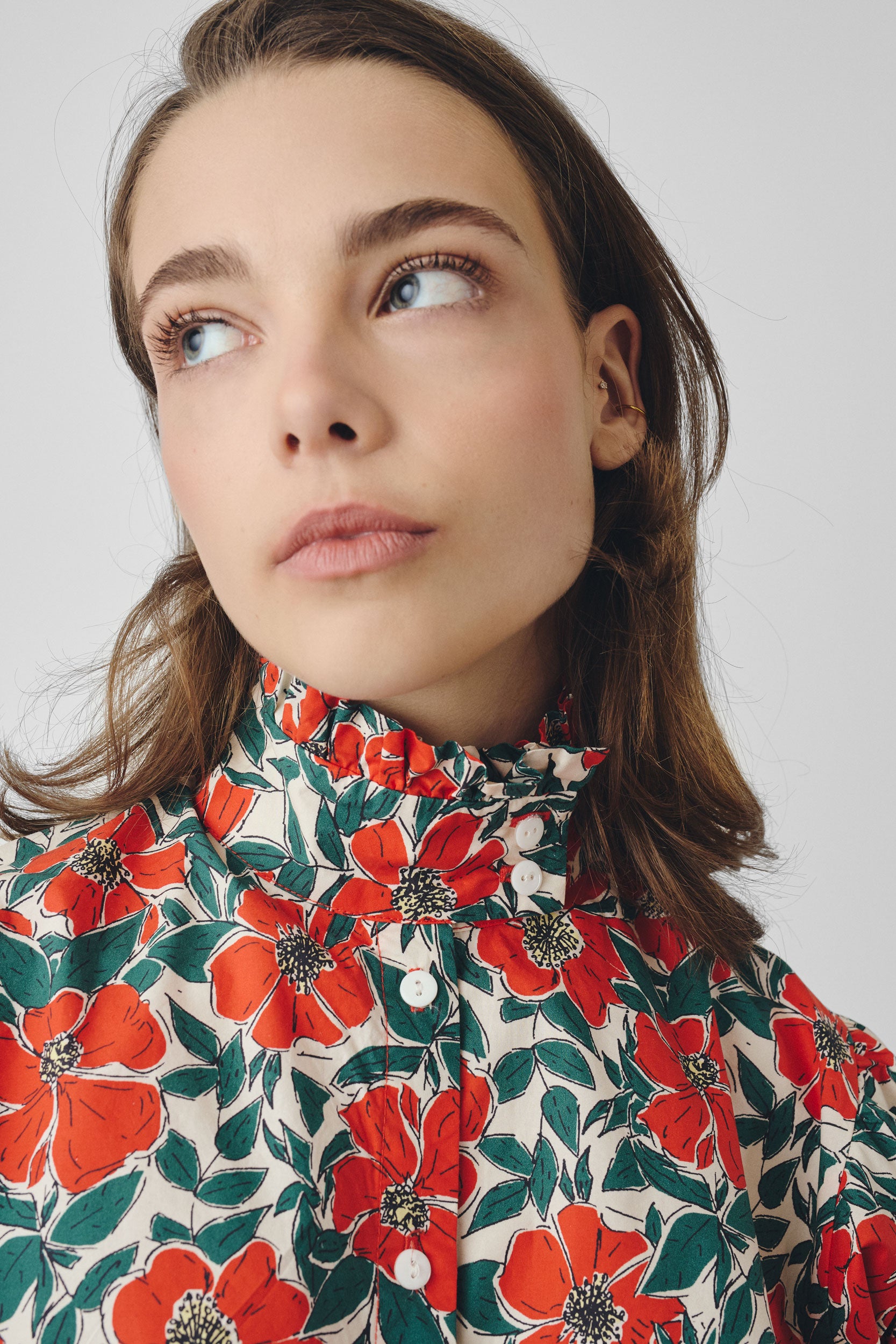 Romée x Paloma Collection - Chemise imprimé coquelicot