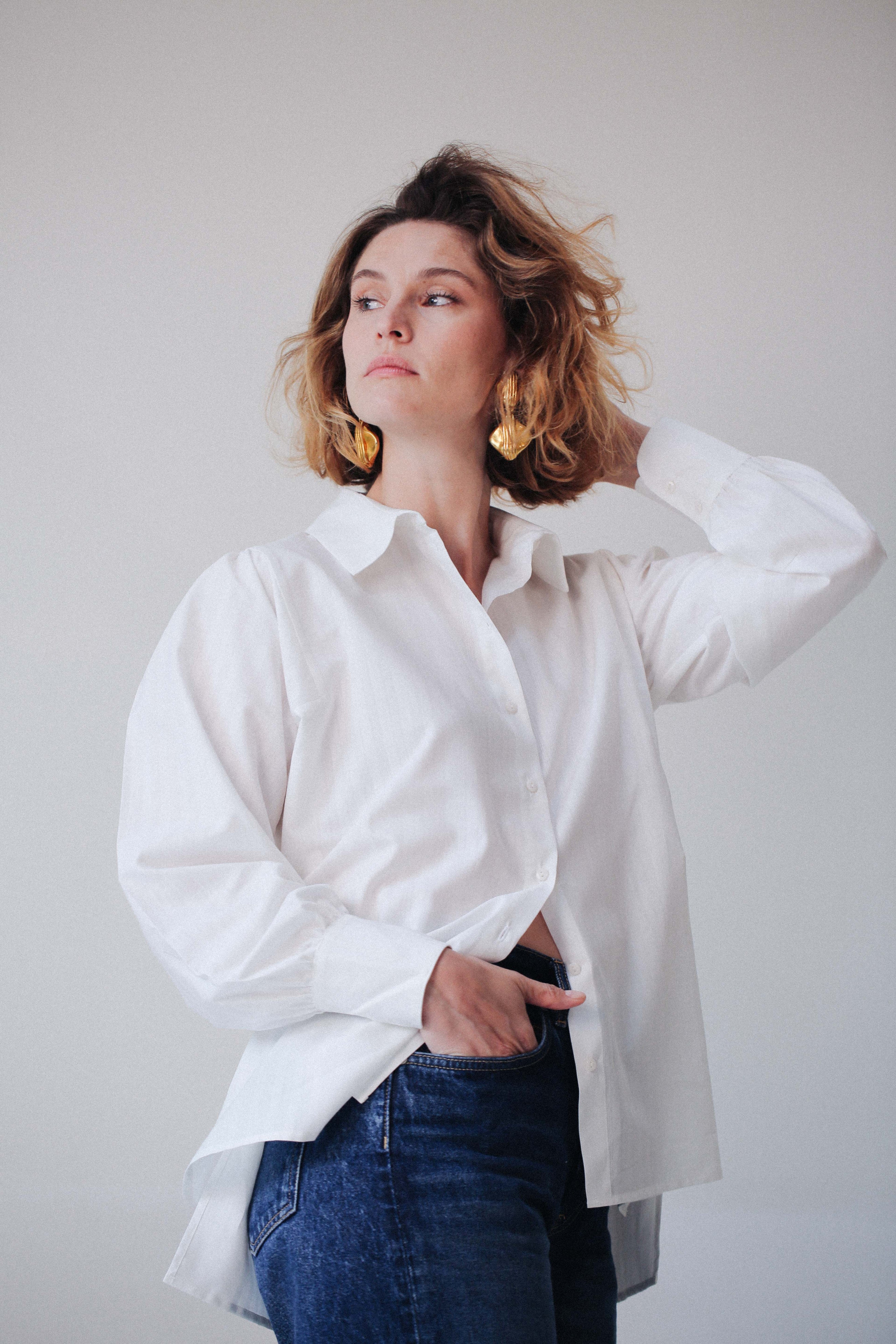 Chemise blanche pour femme Romée | Made in France