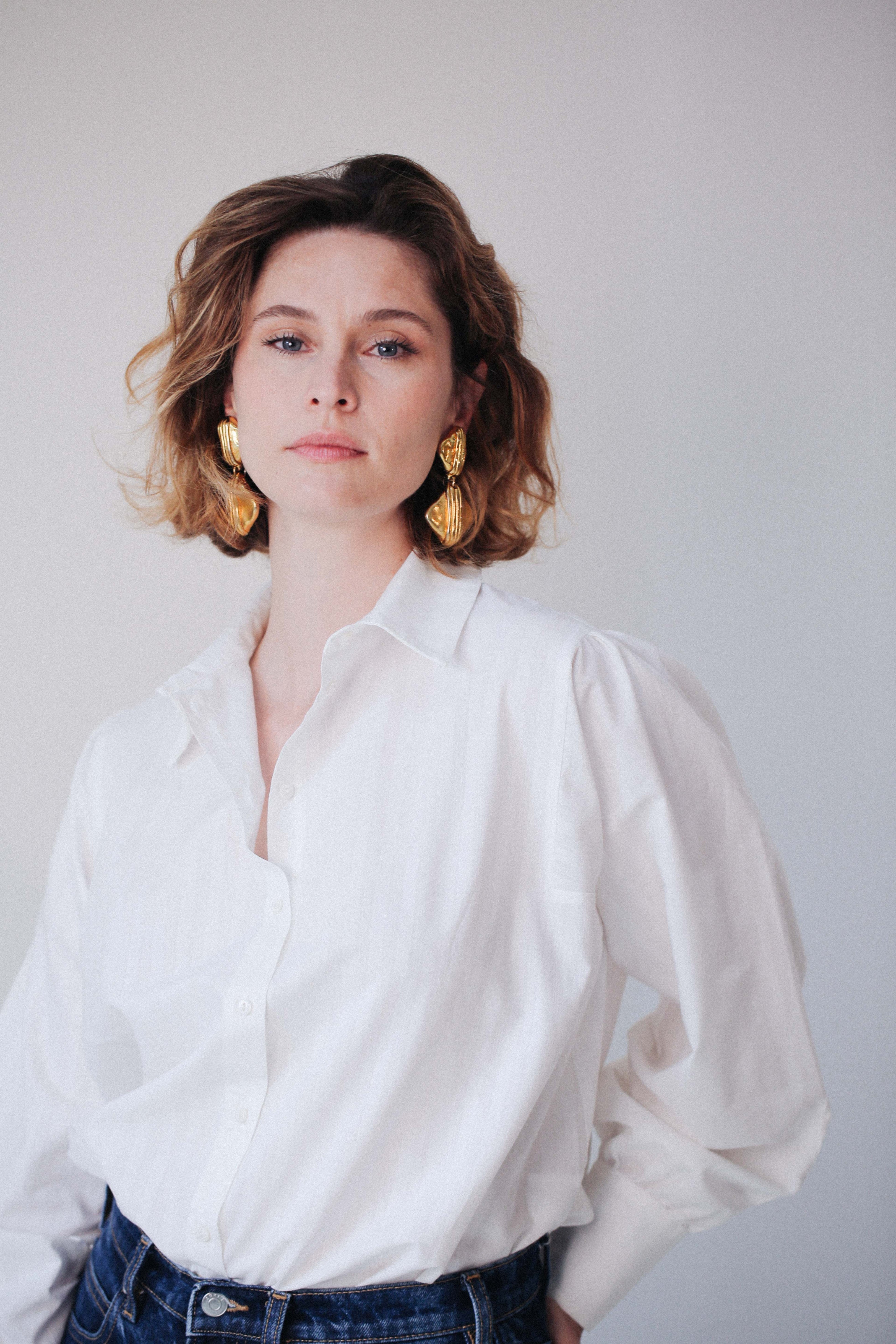 Chemise blanche pour femme Romée | Col classique