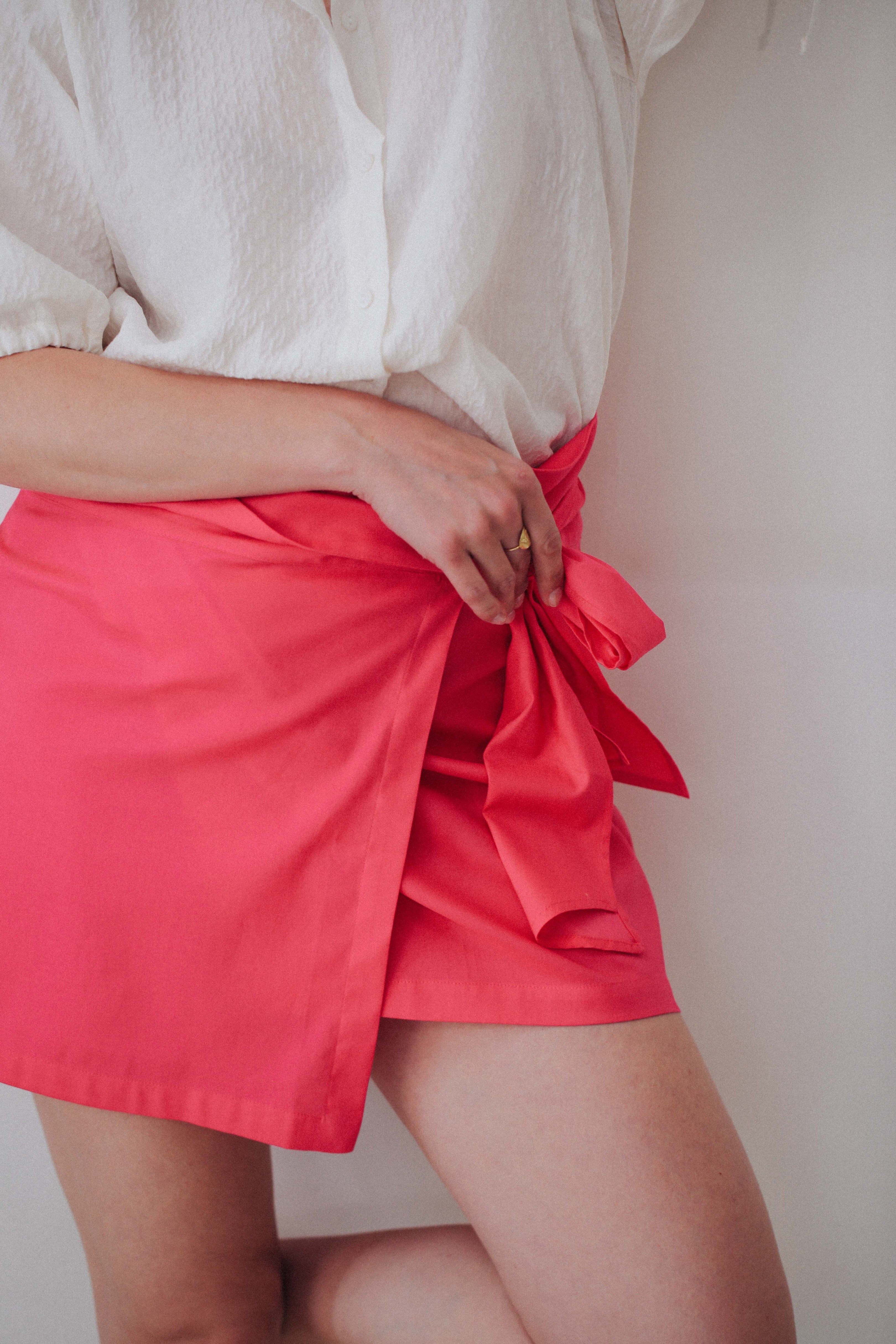 Fuschia warp skirt