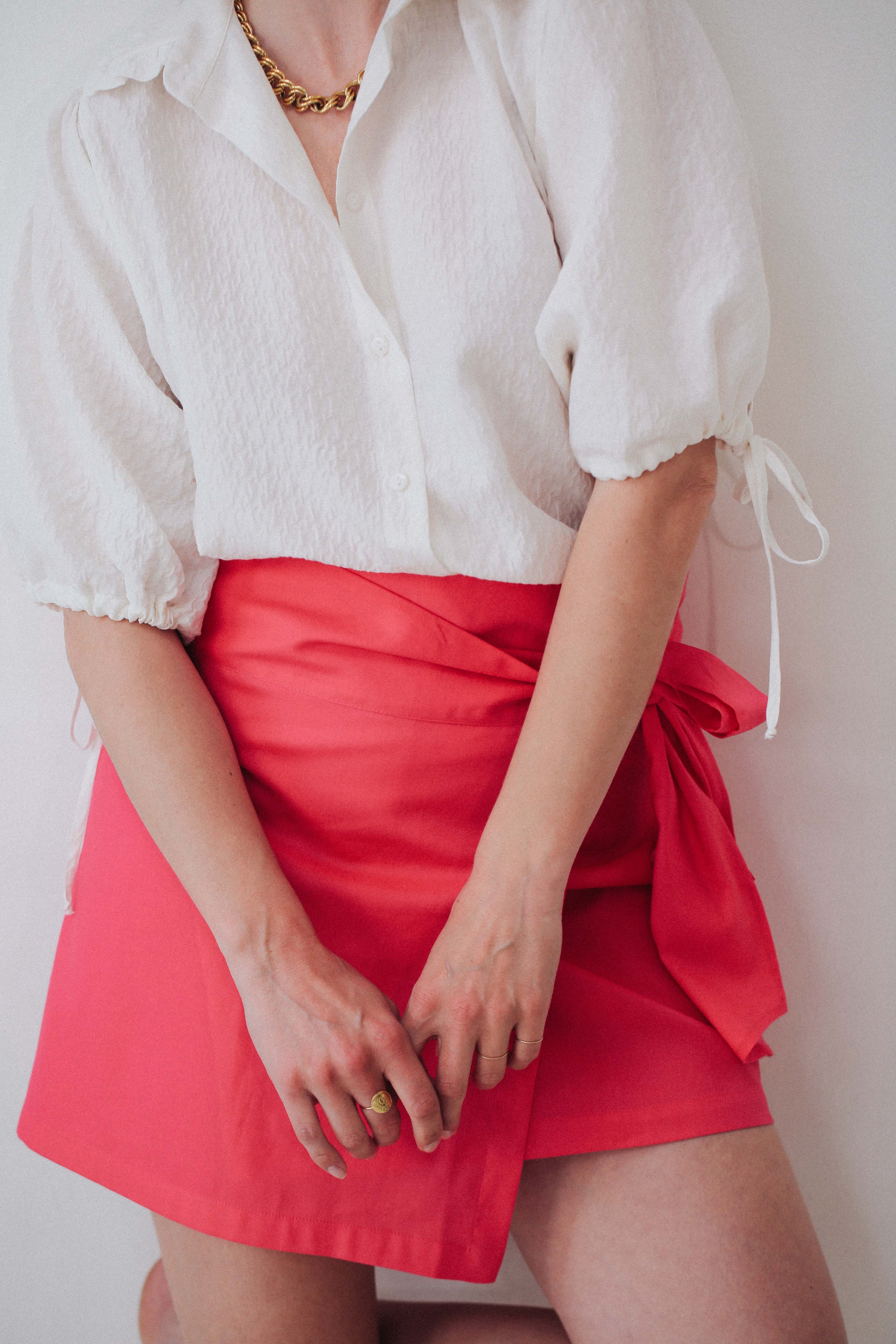 Fuschia warp skirt