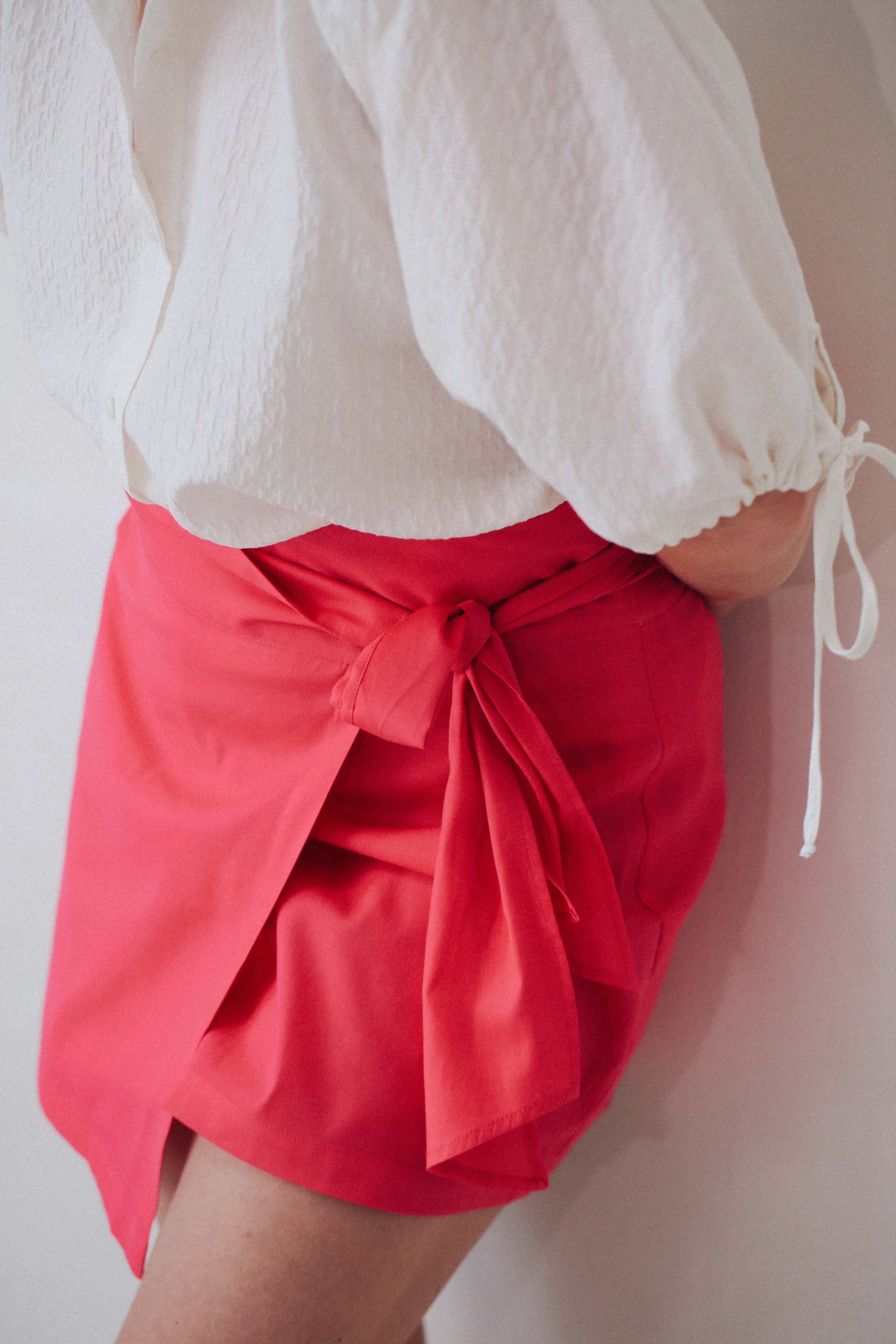 Fuschia warp skirt