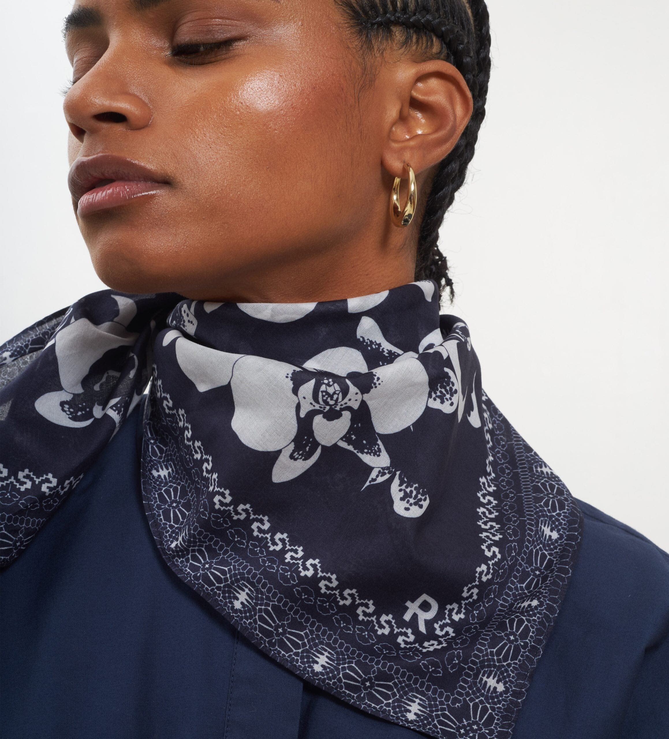 Foulard marine Minuit Accessoires Ma boutique