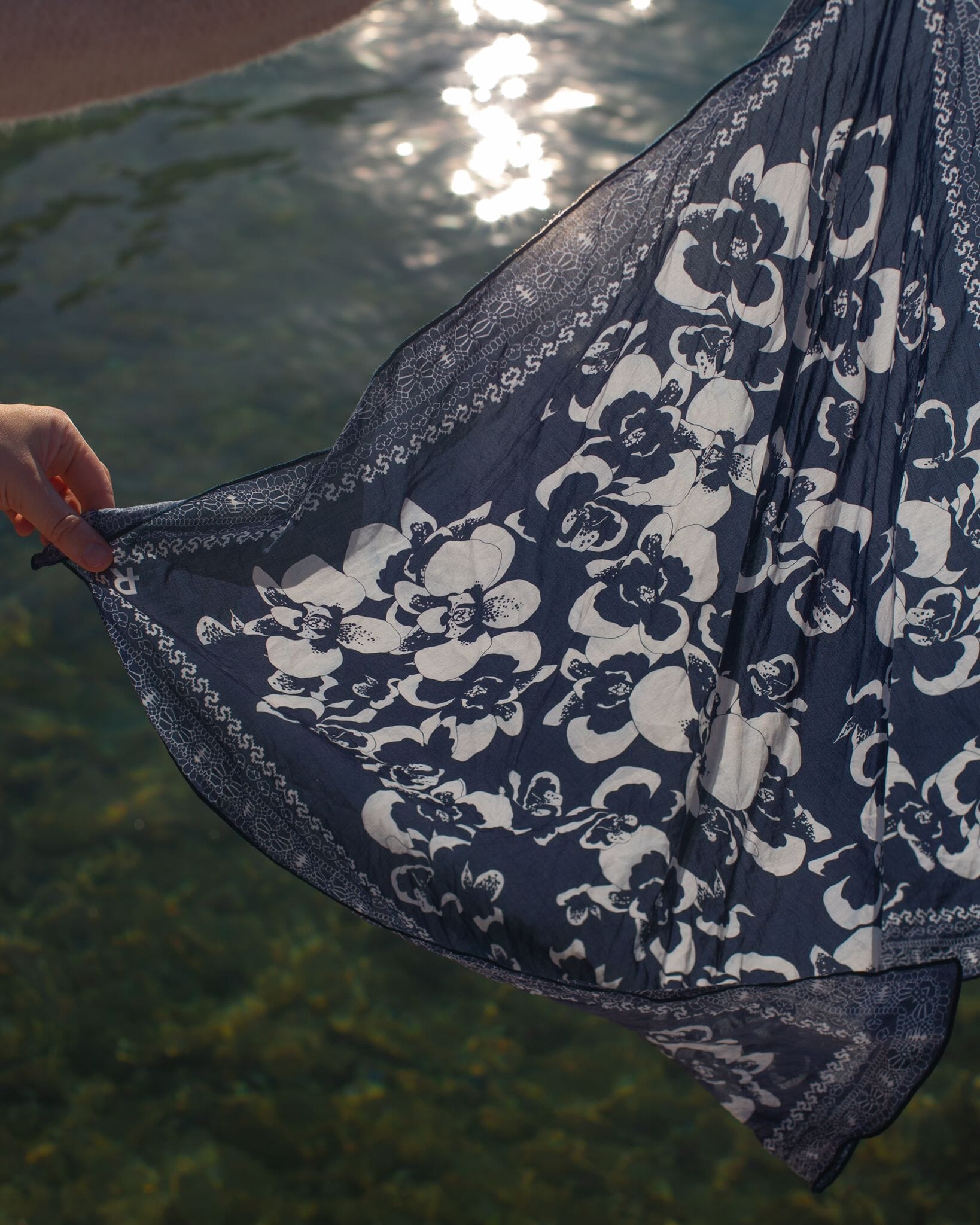 Foulard marine Minuit Accessoires Ma boutique