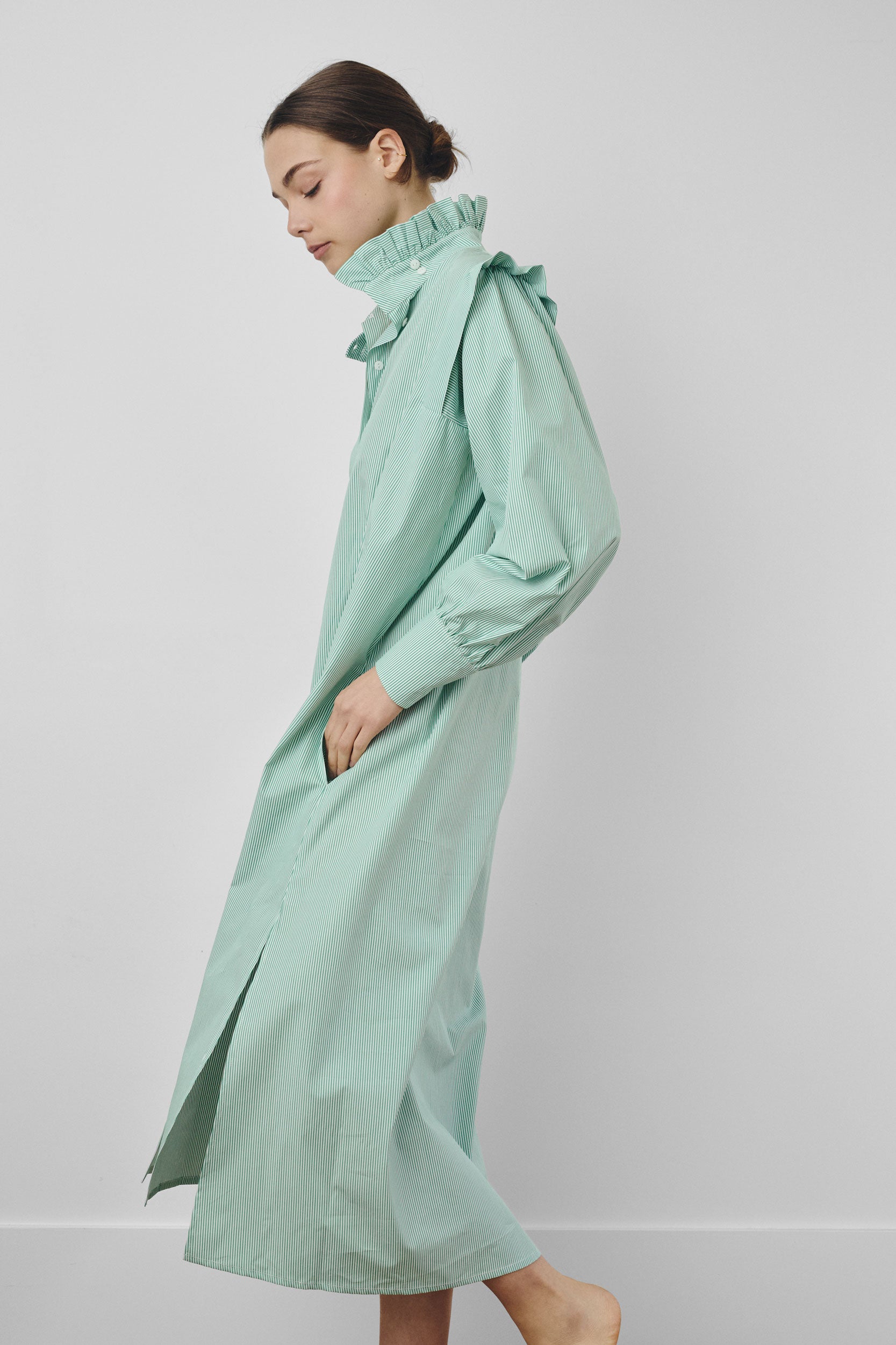 Kaki shirt dress