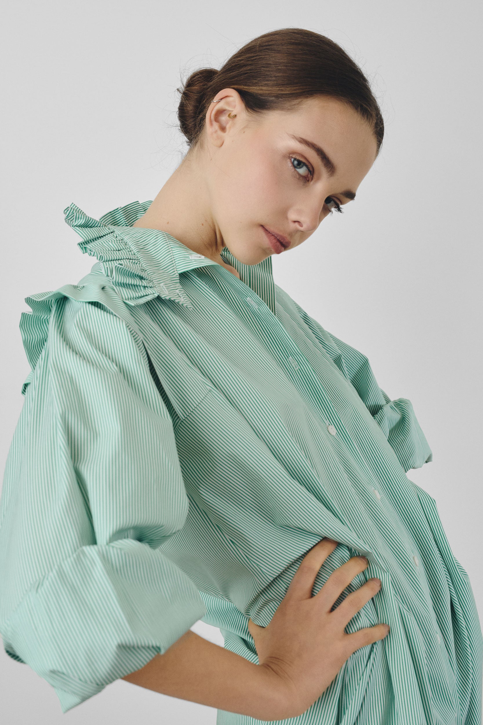 Kaki shirt dress